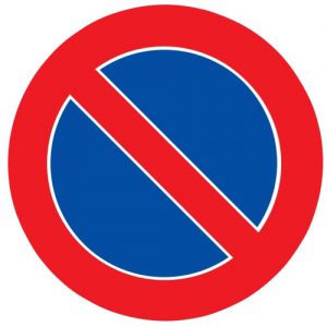 Ceļa zīme - Nr. 327 Stāvēt aizliegts