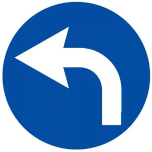 Ceļa zīme - Nr. 403 Braukt pa kreisi