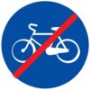 Ceļa zīme - Nr. 414 Velosipēdu ceļa beigas