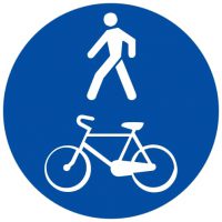 Ceļa zīme - Nr. 417 Kopīgs gājēju un velosipēdu ceļš