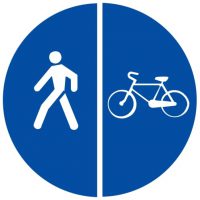 Ceļa zīme - Nr. 421 Gājēju un velosipēdu ceļš