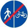 Ceļa zīme - Nr. 422 Gājēju un velosipēdu ceļa beigas