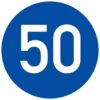 Ceļa zīme - Nr. 423 Minimālā ātruma ierobežojums