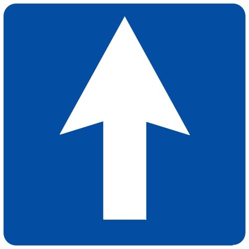 Ceļa zīme - Nr. 501 Vienvirziena ceļš