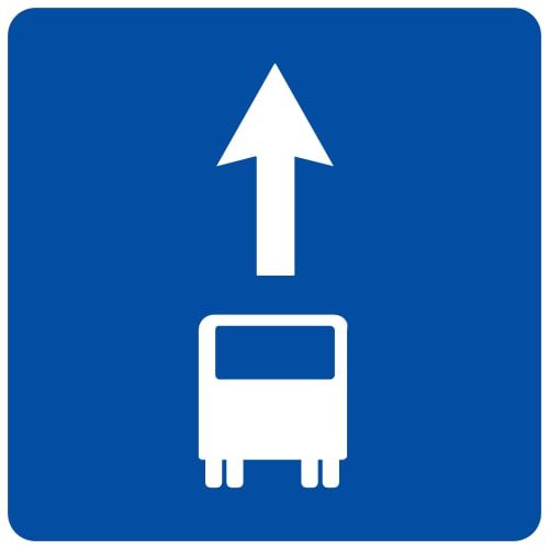 Ceļa zīme - Nr. 505 Josla pasažieru sabiedriskajiem transportlīdzekļiem