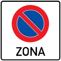 Ceļa zīme - Nr. 523 Stāvēšanas aizlieguma zona