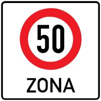 Ceļa zīme - Nr. 525 Maksimālā ātruma ierobežojuma zona