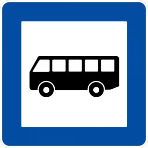 Ceļa zīme - Nr. 541 Autobusa un trolejbusa pietura