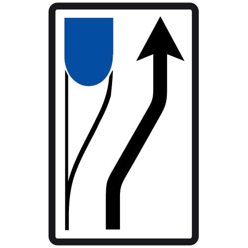 Ceļa zīme - Nr. 710 Šķēršļa apbraukšanas virziens