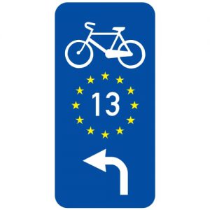 Ceļa zīme - Nr. 858 "EuroVelo" maršruts