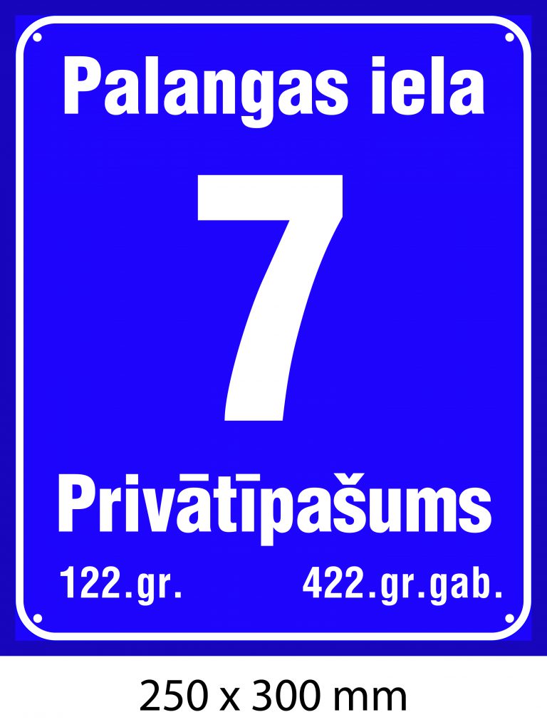 Mājas numurs, māju numura plāksne - Rīgas standarts