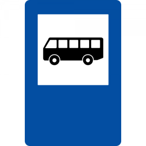Ceļa zīme - Nr. 541* Autobusa un trolejbusa pietura
