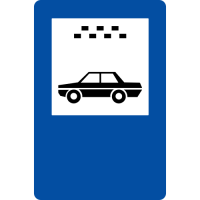 Ceļa zīme – Nr. 543* Vieglo taksometru stāvvieta