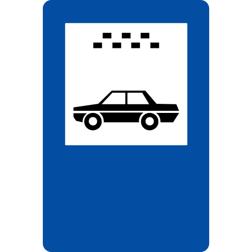 Ceļa zīme – Nr. 543* Vieglo taksometru stāvvieta