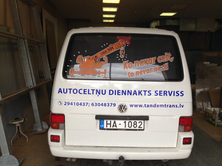 Mikroautobusu aplīmēšana, auto reklāma