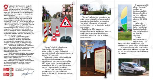 Dizaina izstrāde bukletiem, informatīviem materiāliem u.c.
