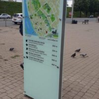 Karte - stikla informācijas stends