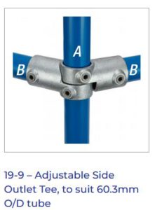 Gājēju drošības barjera, aizsargbarjera GB 17. Kee Klamp savienojums d60.3mm