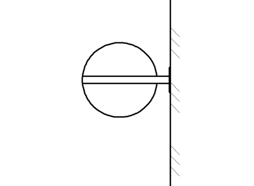 Ceļa zīmes balsts ar pēdu stiprināšanai pie sienas d60.3mm. Taisns.