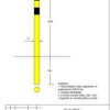 Aizsargstabs, bollards iebetonējams D 76mm, garums 1000mm