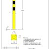Aizsargstabs, bollards ar pēdu D 76mm, garums 1200mm