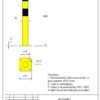 Aizsargstabs, bollards ar pēdu D 76mm, garums 800mm