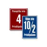 Māju numuri, māju numuru plāksnes, māju un ielu nosaukumi